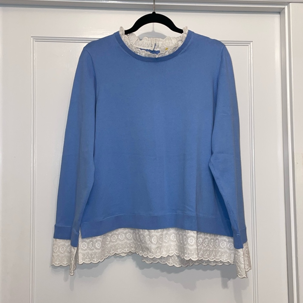 Boden Women’s Sweater with Eyelet Trim NWT